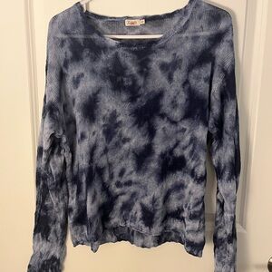 Faherty Reenie Blue Tie Dye Sweater